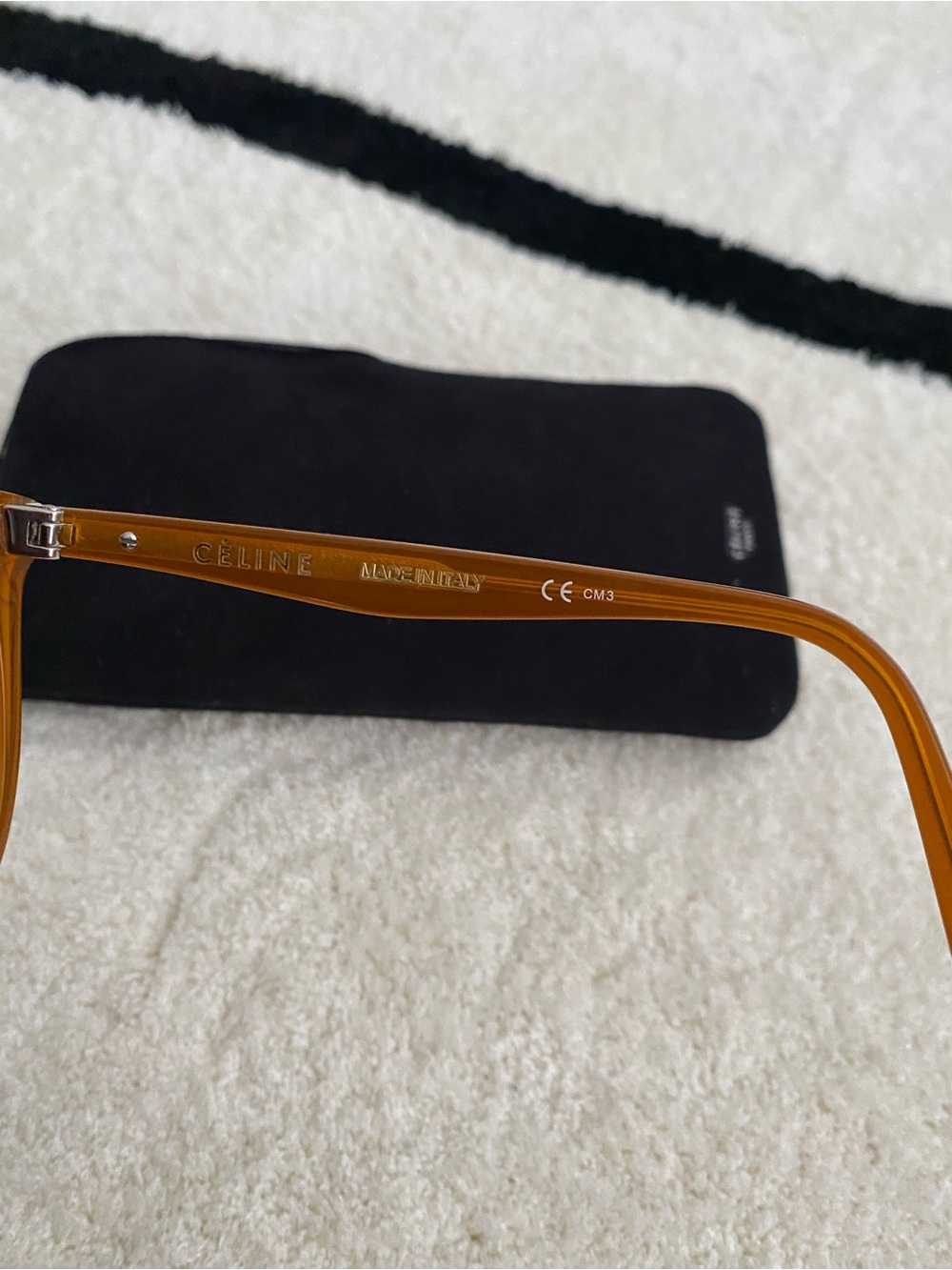 Celine CL41435 Amber Oversized Sunglasses 61-14 - Picture 4 of 6